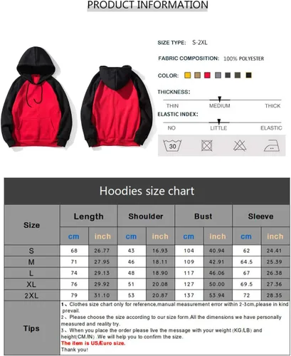 Vista 7 de Sudadera con manga larga estilo raglán en contraste, con forro polar, con capucha y bolsillo tipo canguro, para hombre