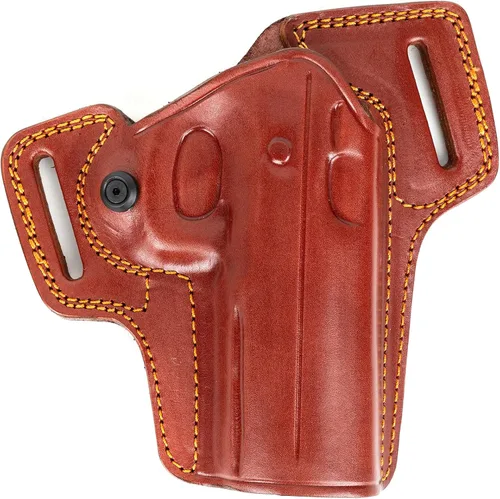 Vista 6 de DORUK Funda para pistola de cuero hecha a mano CZ Shadow 2 Owb Combat Master Mano derecha negra
