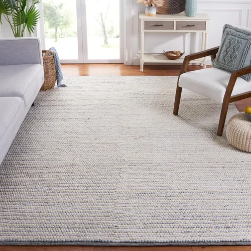 Vista 9 de Martha Stewart x SAFAVIEH - Colección de alfombras de área, 2 pies 3 pulgadas x 9 pies, color marfil y beige, hecha a mano de lana para entrada