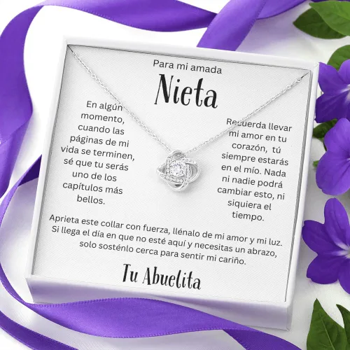 Vista 4 de LEO'S PRINT SHOP Regalo para Nieta de Abuela para Nieta, Regalo Graduación, Confirmación, Collar personalizado, Nieta Cumpleaños, Hermosa Cadena
