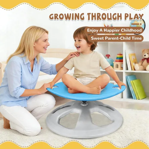 Vista 7 de Zhenx Silla giratoria para niños autistas con asas, asiento giratorio sensorial de capacidad de 220 libras, juguete sensorial para adolescentes