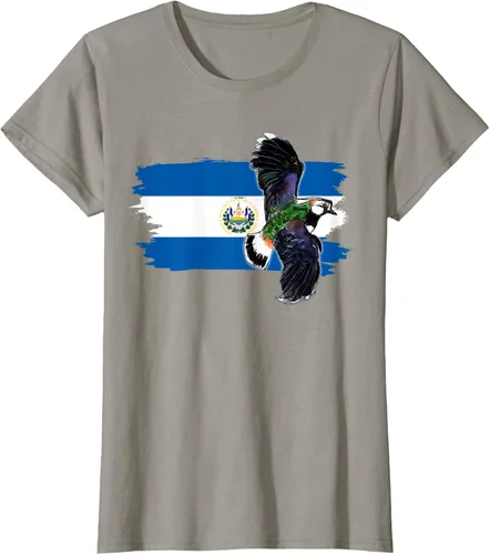 Vista 66 de Camiseta con la bandera de El Salvador, mapa de El Salvador, camiseta de Salvador para mujer, Negro