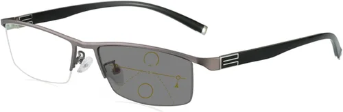 Vista 10 de Sun Lectura fotocromática Hombres visión ajustable con lentes progresivos multifocales