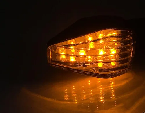 Vista 4 de Indicadores intermitentes LED de carbono para motocicleta, intermitentes, intermitentes, compatibles con Suzuki Vstrom 1000 2015