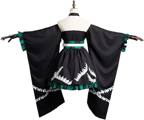 Vista 3 de Demon Slayer - Disfraz de Lolita para adultos, disfraz de anime de juego de rol, Kimetsu no Yaiba, camisa uniforme
