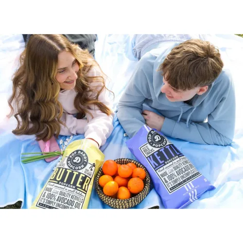 Vista 7 de Pop Daddy - Palomitas de maíz con sabor a mantequilla, bolsas individuales