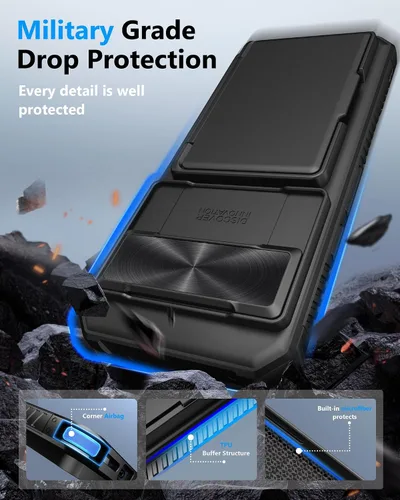 Vista 5 de ATATOO Funda tipo cartera para Google Pixel 10 Pro XL, tarjetero integrado (3-5 tarjetas) [bloqueo RFID] y cubierta de cámara deslizante, protección