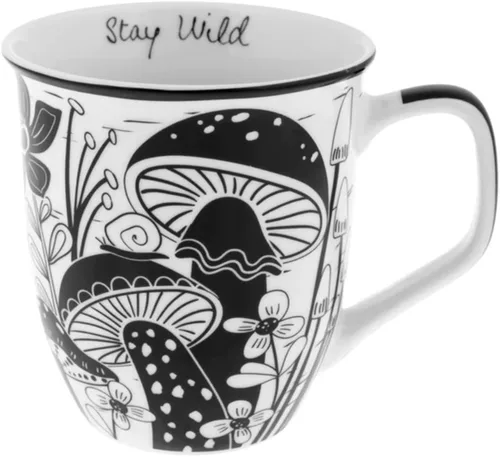 Vista 18 de Karma Gifts - Taza bohemia de 16 onzas, color blanco y negro, diseño de abeja, bonita taza de café y té, tazas de café de cerámica para mujeres