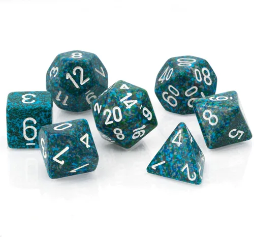 Vista 2 de Chessex CHX25316 Juego de mar moteado en dados