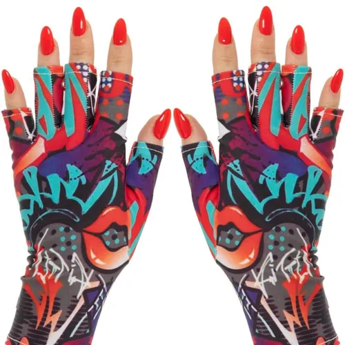 Vista 25 de ManiGlovz - Guantes de uñas originales con protección UPF 50+ UV Manicura de gel y guantes anti UV sin dedos para mujeres Se pueden utilizar