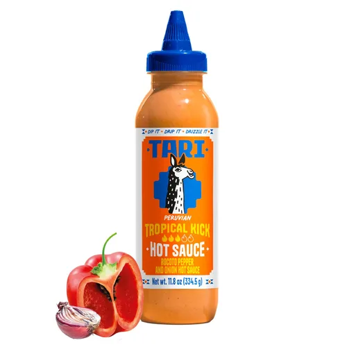 Vista 13 de Tari Salsa picante - Aji Amarillo - Cremosa con un toque suave y picante - 11.8oz