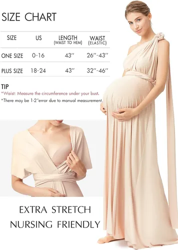 Vista 3 de Vestido de maternidad para sesión de fotos, vestido de baby shower, vestido de maternidad de talla grande, vestido largo infinito, vestido