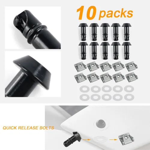 Vista 2 de Xitomer 17mm Universales Tornillos de Liberación Rápida/Pernos de Carenado/Espárragos/Con Clips de Separación de 1/4 de Vuelta Rápida Compatibles