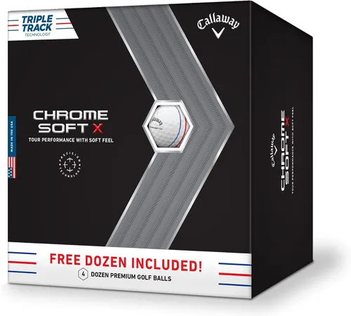 Vista 8 de Callaway Golf Chrome Soft X Golf Balls (Triple Track (Yellow)