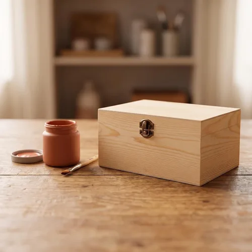Vista 7 de FUNSUEI 4 cajas de madera de 7.9 x 5.1 x 3.9 pulgadas con tapa con bisagras, caja de madera sin terminar, cajas de madera para manualidades