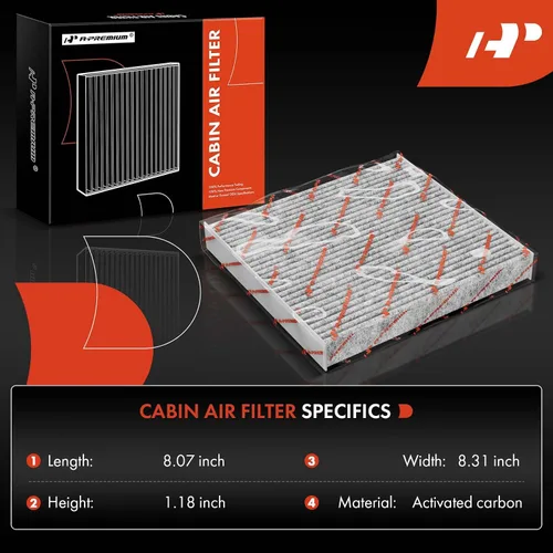 Vista 3 de A-Premium Filtro de aire de motor y cabina de 2 piezas con carbón activado compatible con Honda Civic 2016-2022 2.0L