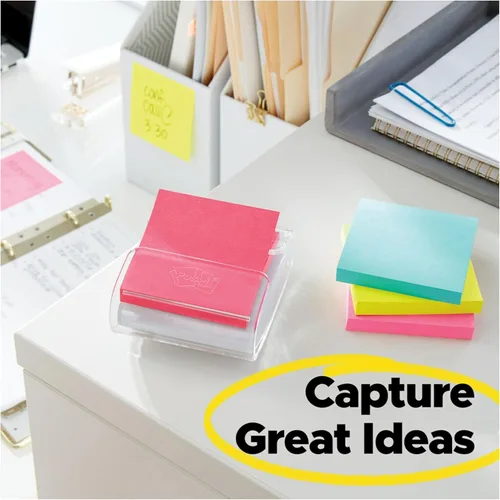 Vista 7 de Colección Jaipur de papeles para notas Post It Pop Up. Medidas 3pulgadas x 3pulgadas., Amarillo canario