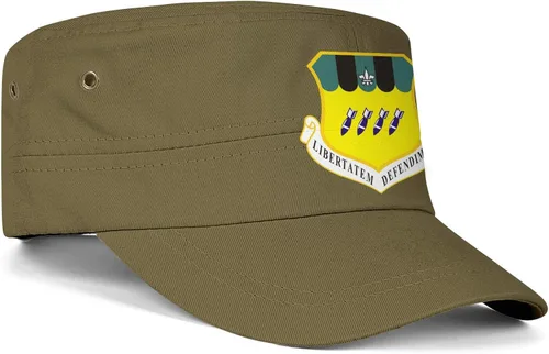 Vista 3 de Cadet Army Cap 2D Bomb Wing Adjustable Baseball Hat Vintage Military Flat Top Cap