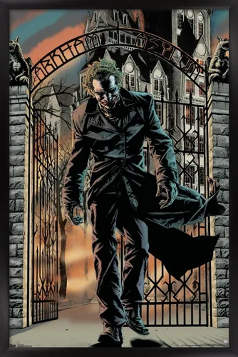 Vista 6 de Trends International DC Comics - Póster de pared de Arkham Asylum The Joker, 22.375 x 34 pulgadas, versión premium sin marco