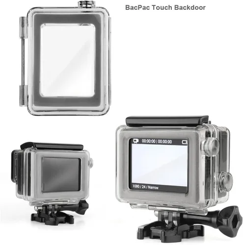 Vista 4 de SOONSUN Reemplazo de puertas traseras BacPac para GoPro Hero 4/3+ carcasa estándar