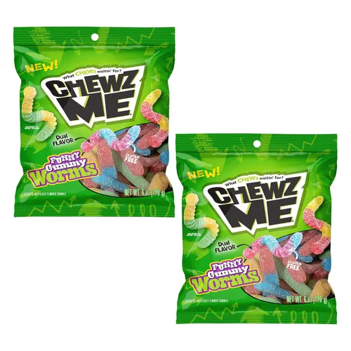 Vista 9 de ChewzMe Gusanos de Gomita Ácida, Dulces de Gomita Ácida, 6 oz (Paquete de 1)