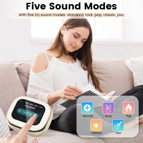 Vista 3 de Auriculares inalámbricos, auriculares Bluetooth 5.4 intrauditivos con estuche con pantalla táctil inteligente, auriculares ANC con cancelación