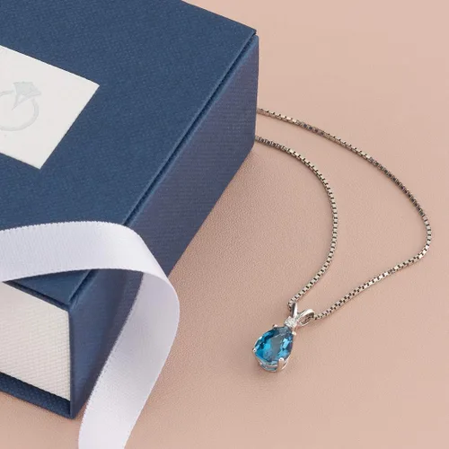 Vista 6 de Peora Dije de oro de 14 quilates para mujer con diamante, elegante diamante solitario en forma de lágrima de 10x7mm 0.394 x 0.276 pulgadas, piedras
