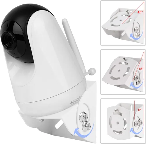 Vista 3 de Soporte para monitor de bebé, compatible con cámara VAVA VA-IH006/VA-IH009/Hipp, soporte de montaje en pared de ángulo ajustable