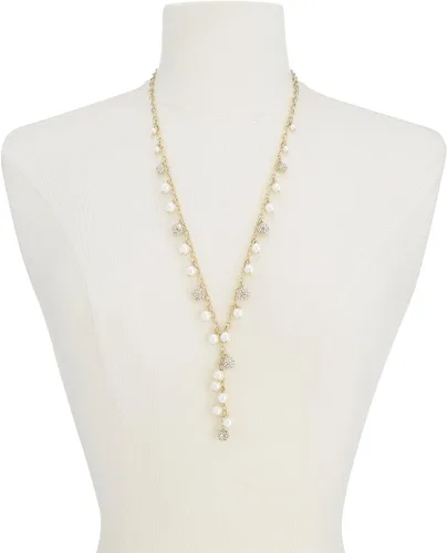 Vista 2 de Charter Club Collar con cuentas de pavé dorado y perlas de imitación, 36 pulgadas + extensor de 2 pulgadas