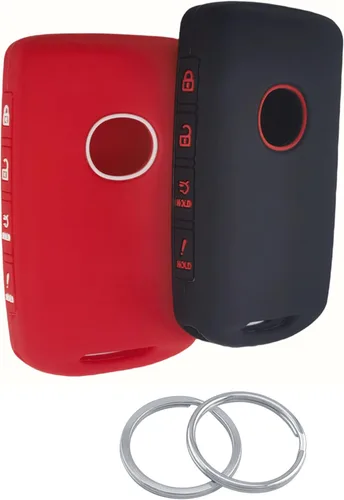 Vista 6 de 2 piezas 4 botones Funda de llave inteligente de silicona Compatible con 2023 2022 2021 2020 2019 Mazda 3 6 CX-30 CX-5 CX-9 CX-50 (Negro)
