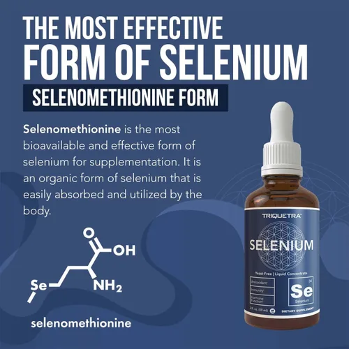 Vista 5 de Selenio – 200 mcg, forma de selenometionina, 300 porciones – vegano, botella de vidrio, sin levadura – Concentrado líquido sublingual, antioxidante