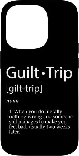 Vista 17 de Guilt Trip Definition Sarcastic Joke for Mean Adult Parents Case for iPhone 17