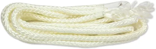 Vista 4 de NOVICA Hamaca maya tejida a mano de nailon a rayas blancas negras para 2 personas, rayas nocturnas (doble)