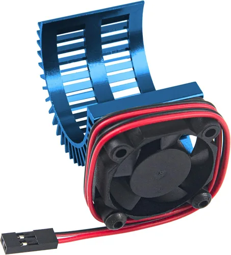 Vista 10 de Disipador de calor de motor RC 540 545 550 sin escobillas cepillado con ventilador de enfriamiento de 5-6 V compatible con Traxxas HSP HPI Wltoys