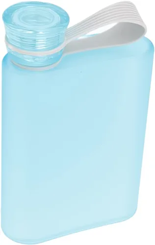 Vista 7 de Milltrip Botella de agua plana, 13.4 onzas líquidas de plástico, a prueba de fugas, reutilizable, delgada, botella de agua portátil de papel