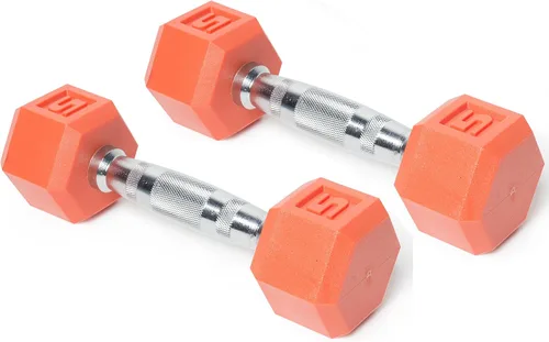 Vista 4 de CAP Barbell - Mancuernas hexagonales con revestimiento de color y mango cromado contorneado