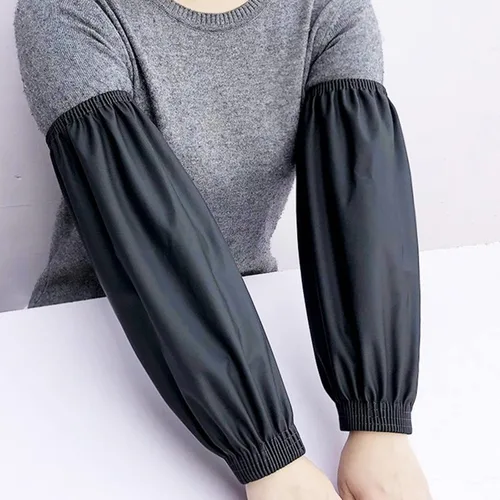 Vista 7 de Fundas impermeables para brazos, 2 pares de fundas de poliuretano para limpiar peces, mangas de brazo para lavar platos, manga impermeable
