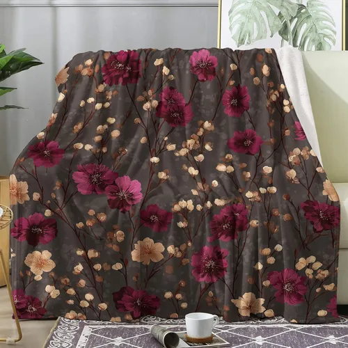 Vista 16 de Manta de vellón de cactus del desierto, color beige del suroeste para sofá, cama, sofá, mantas y mantas rústicas con patrón occidental, manta