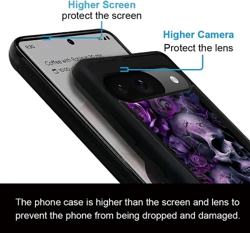 Vista 1633 de Compatible con Google Pixel 4A 5G Mobile Case Creative Acrylic Panel trasero Silicona Protección Grip especialmente diseñado para Google Pixel 4A 5G