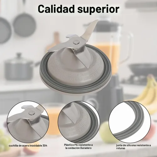 Vista 3 de Reemplazo de la cuchilla de la licuadora para, Reemplazo de la cuchilla de la licuadora de acero inoxidable con junta de silicona compatible