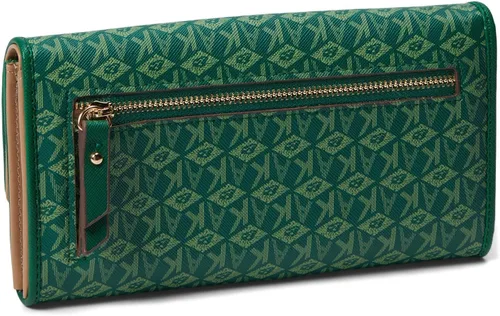 Vista 2 de Anne Klein AK Cube - Cartera con solapa con logotipo, Hoja de Palma TonalHoja de Palma, Cartera con solapa con logotipo Ak Cube