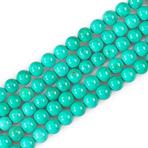 Vista 4 de Cuentas de gemas naturales redondas sueltas para fabricación de joyas DIY, energía de cristal, curación. 1 filamento de 38 cm (Amazonita, 4 mm
