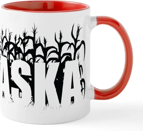 Vista 92 de CafePress I Love Nebraska Taza de café de cerámica de 11 oz (11.0 fl oz)
