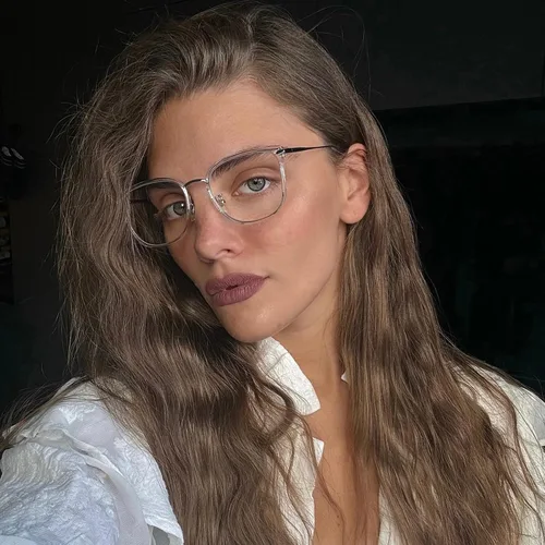 Vista 6 de GUDVUE Blue Light Blocking Glasses for Woman/Women Metal Cat Eye Ojo de gato transparente