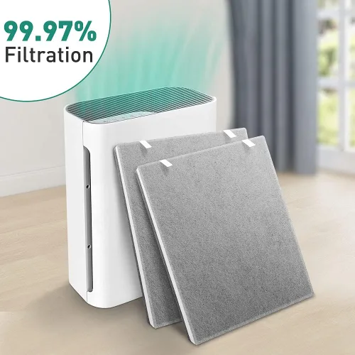 Vista 4 de Paquete de 2 filtros de repuesto para purificador de aire Vital 100 compatibles con filtro de aire LEVOIT Vital 100, filtro de aire True H13 HEPA 3