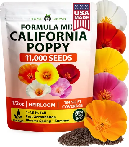 Vista 27 de HOME GROWN California Poppy Formula Mix 3000 Semillas Eschscholzia