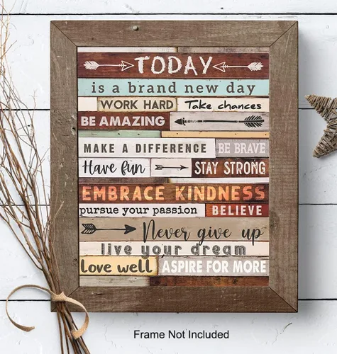 Vista 8 de Letrero motivacional para pared, impresión fotográfica de 8 x 10 con frases inspiradoras, citas, frases, regalo único y genial para hombres