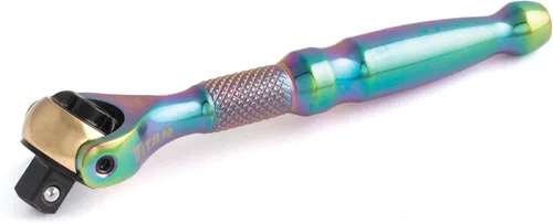 Vista 11 de Titan Tools 11324 - Destornillador con trinquete micro de 1/4 de pulgada x 4 pulgadas y 90 dientes - Verde