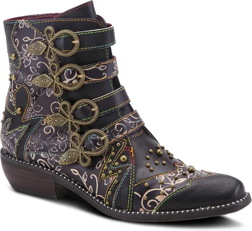 Vista 2 de Spring Step L'Artiste Rodeha - Botines para mujer con cierre de cremallera - Botas para mujer con silueta de punta puntiaguda estilo occidental