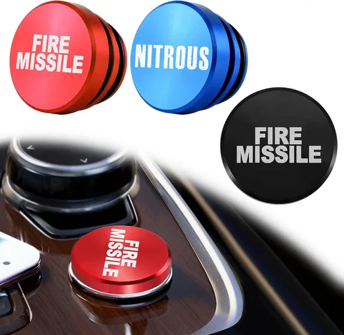 Vista 11 de UYYE Enchufe para Encendedor de Cigarrillos de Aluminio Billete a Prueba de Polvo, Botón de Misil FIRE, Accesorios de Interior de Automóvil, MISIL